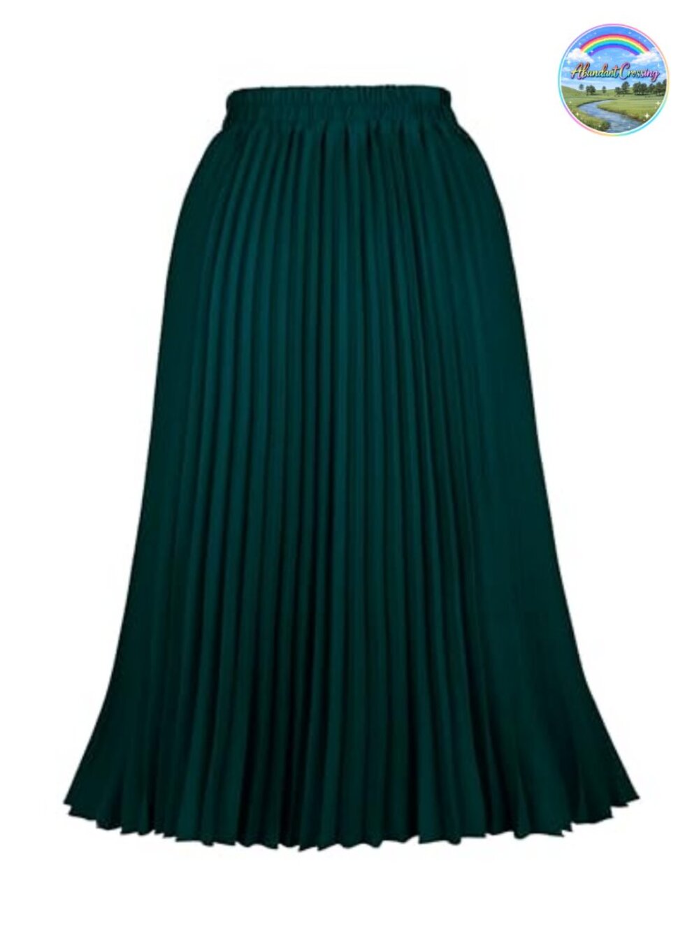 Women's Pleated A-Line Midi Skirt High Rise Flared Swing All Season